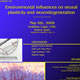 Cartel del Simposio "Influencias Ambientales en la Plasticidad Neural"